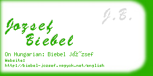 jozsef biebel business card